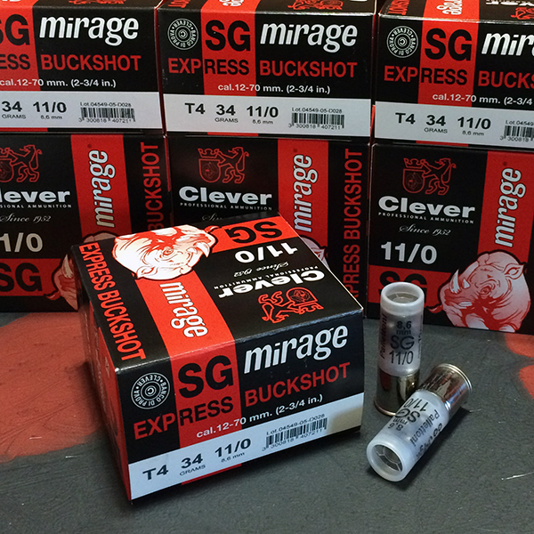 Clever Mirage SG T4 00 Buckshot 9 pellet 25 rnd/box [CLEVERT425] 24.99 Ammo Supply Warehouse